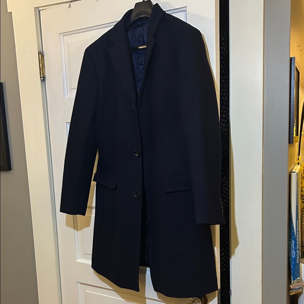 J. Crew Navy Wool Car Coat Jacket 40S